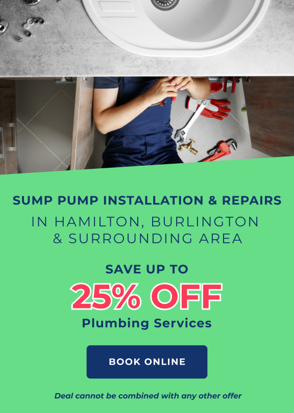 Sump Pump Service in Hamilton, save up to 25% in plumbing services
