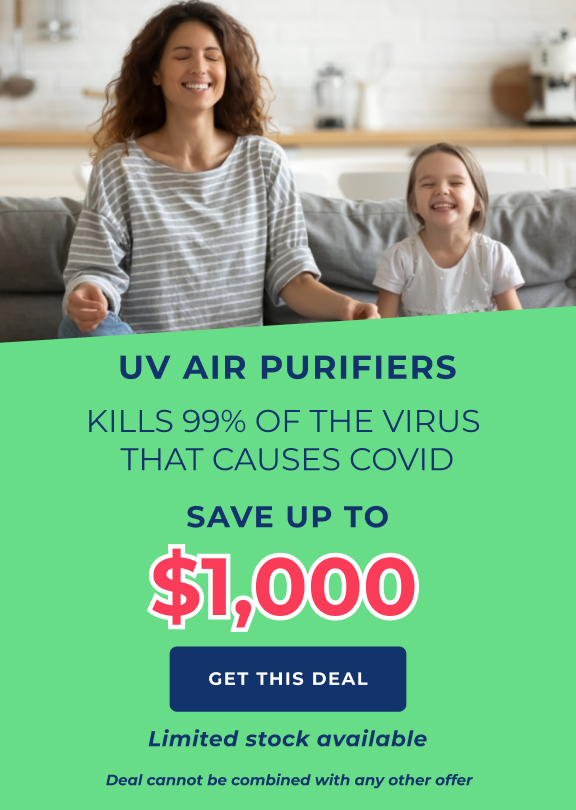 UV air purifiers, save up to $1000