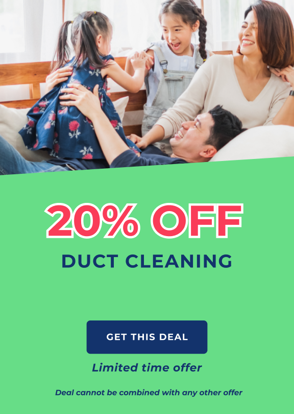Duct cleaning, 20% off